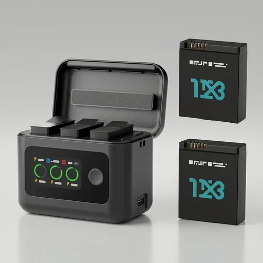 YDW Hero 13 Battery 2-Pack 2100mAh with 27W Intelligent Two-Way Fast Charger Hub Compatible with GoPro Hero 13 Black,Shows Battery SOC