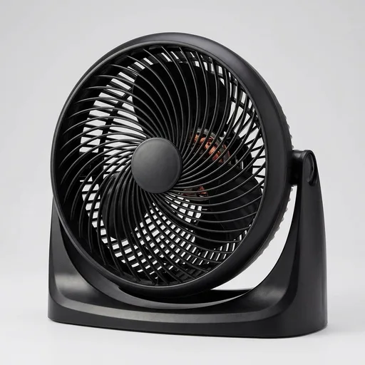 Amazon Basics Air Circulator Fan, Desk Fan for Bedroom, Home and Office, With 90-Degree Tilt Head, 3 Speed Settings, Lightweight (4.2 LBS), 70 Watts, Black, 14.8"Wx7.6"Dx14.1"H