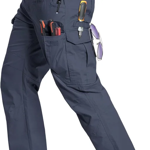 NAVEKULL Men's Flex Work Pants Stretch Water-Resistant Utility Cargo Pants