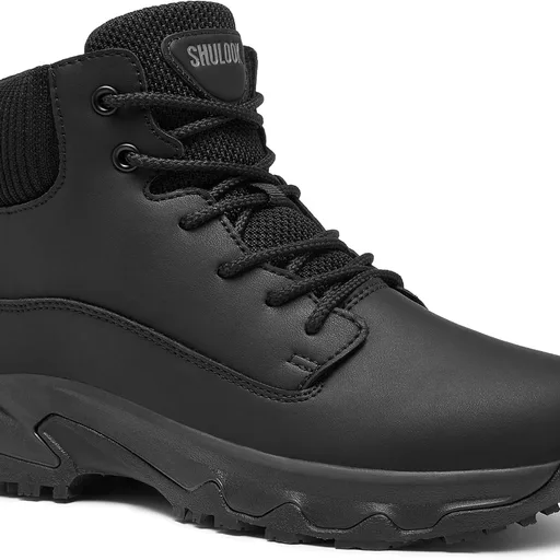 SHULOOK Non Slip Work Boots for Women Slip-Resistant Shoes Waterproof Food Service Chef Kitchen Restaurant Working Casual Comfortable Ankle Boot Outdoor Walking Booties Sneakers