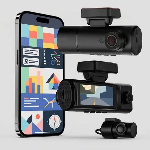 DS18 Eagle-F3 4K Dash Cam Triple Front Cabin and Rear, WiFi GPS Dash Cam with Night Vision, 24/7 Parking Mode, G-Sensor, Loop Recording, Includes 64GB microSD Card