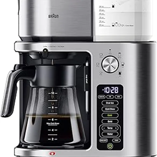BraunMultiServe Plus 10-Cup Drip Coffee Maker, Auto Start, Cold Brew