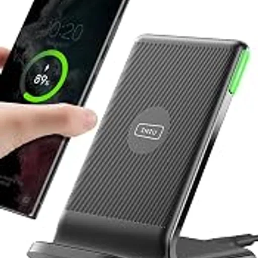 INIU Wireless Charger, 15W Fast Wireless Charging Phone Station with LED