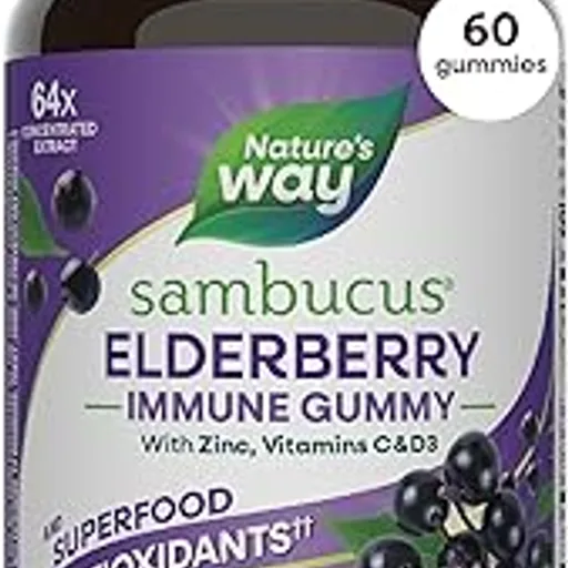 Nature's Way Sambucus Elderberry Gummies for Immune Support* Ages 4+, 60 ct