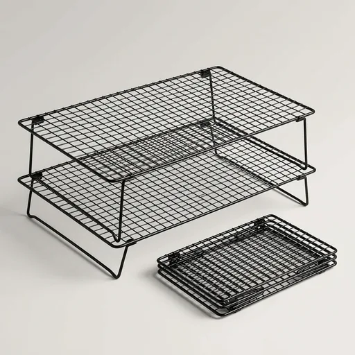 Bread Cooling Rack Sourdough, Collapsible Cooling Rack Elevated Heavy Duty Cooling Rack Cooling Rack with Legs for Sourdough Baking Accessories for Bread Cookie, Dishwasher Safe 2PCS