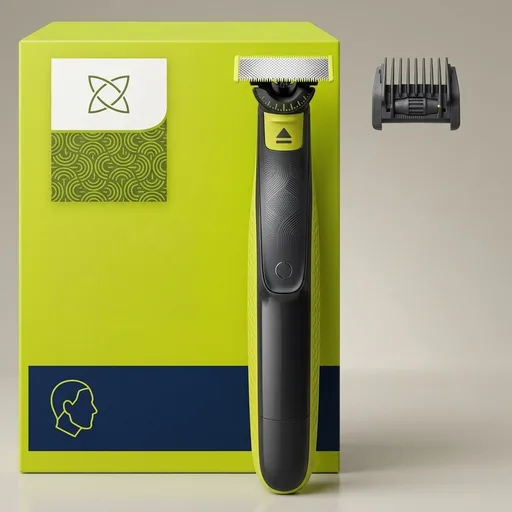 Philips Norelco One 360 Hybrid Face, Electric Beard Trimmer and Shaver, with 360 Technology, 1x 360 for Face, 5in1 Adjustable Comb, Model QP2724/90