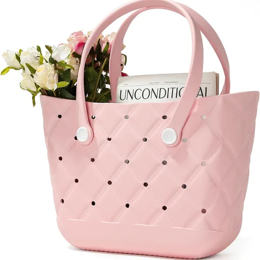 Beach Bag for Women Rubber Tote Bag Waterproof Washable Travel Bag