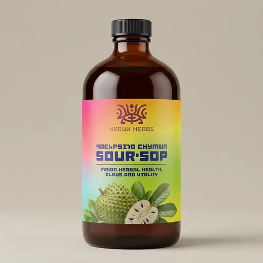 Serene Herbs Soursop Bitters Liquid with Soursop Leaves for Gut Cleanse, Detox & Immune Boost with Black Seed, Moringa, Irish Moss, Ashwaganda, Turmeric, 16 fl oz (16 Fl, Soursop)
