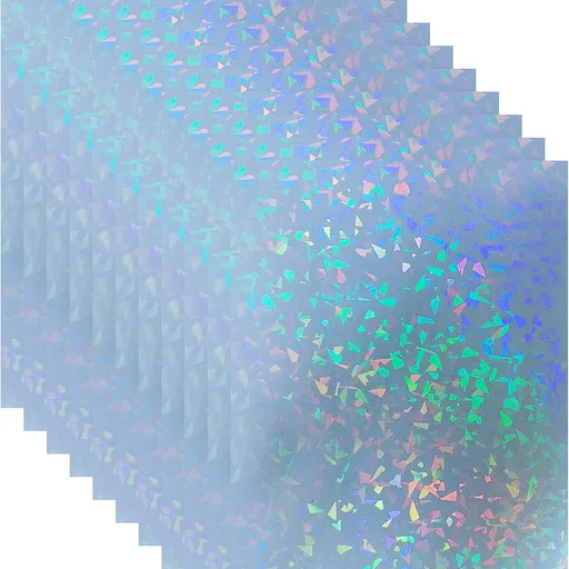 Bleidruck 25 Sheets Broken Glass Holographic Laminate Sheets Adhesive Paper