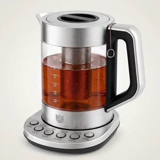 Viante Alba Electric Tea Kettle With Infuser, No Plastic, 1.5L
