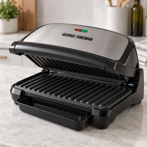 George Foreman 4-Serving Indoor Grill with Removable Plates