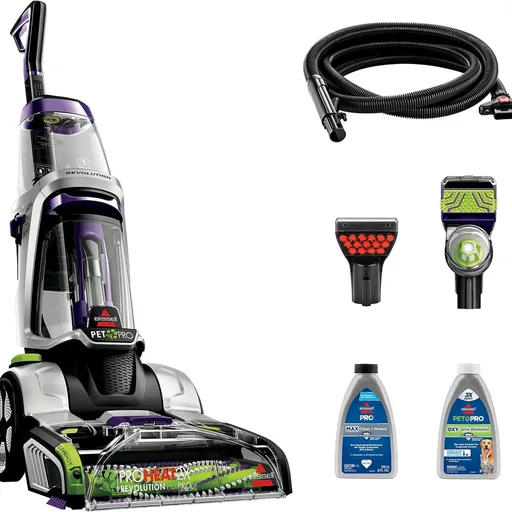 BISSELL ProHeat 2X Revolution Pet Pro Plus, 3588F, Upright Deep Cleaner, 30-minute Dry Time, Dual Dirt Lifter Powerbrush, Hose & Tool Attachment, Pet Upholstery and Tough Stain Tool Included