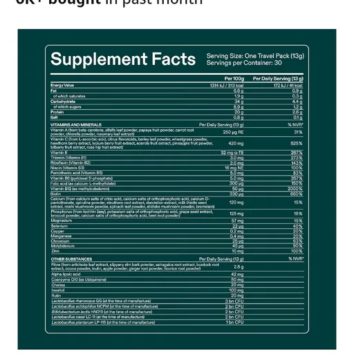 AG1 Athletic Greens Superfood and Probiotic, 75 Vitamins, Travel Pack 14ct