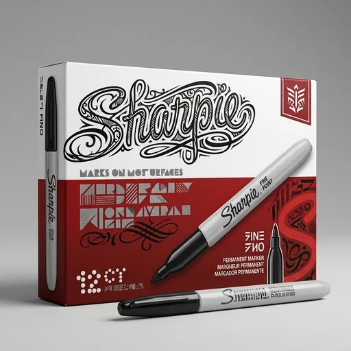 Sharpie Permanent Markers, Fine Tip, Black, 12 Count - Quick Drying, Fade Resistant, For Wood, Plastic, Paper, Metal, And More