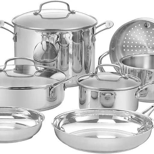 Cuisinart Chef's Classic 11-Piece Stainless Steel Cookware Set, 77-11G