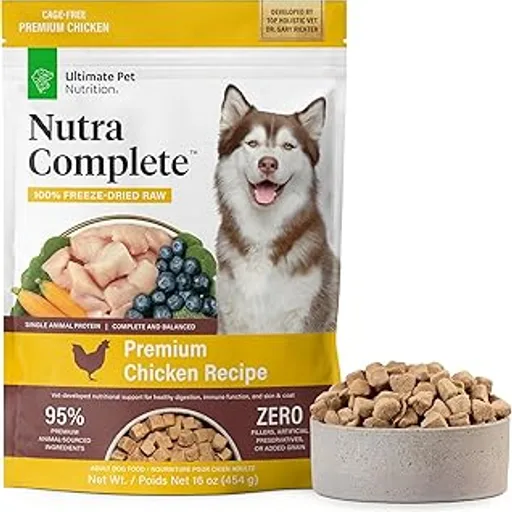 ULTIMATE PET NUTRITION Nutra Complete Freeze-Dried Dog Food, Chicken 1lb