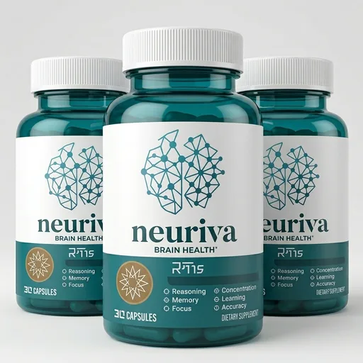 NEURIVA Plus Brain Supplement for Memory, Focus & Concentration + Cognitive Function with Clinically Tested Nootropics Phosphatidylserine and Neurofactor, VIT B6 & B12, 30 Count Capsules (3 Pack)