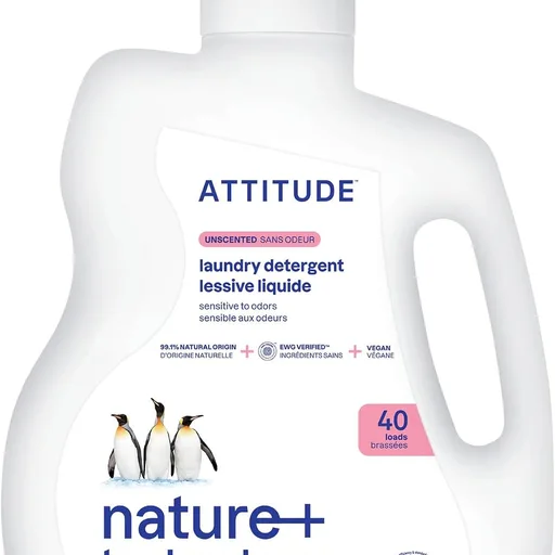ATTITUDE Free and Clear Liquid Laundry Detergent, Unscented, 40 Loads