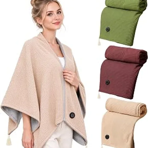 Portable heated blanket,USB Electric Heating Blanket 60×31 Inch