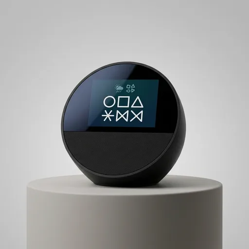 Amazon Echo Spot (newest model), Great for nightstands, offices and kitchens, Smart alarm clock, Designed for Alexa+, Black