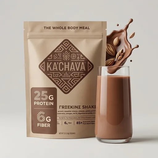 Ka’Chava Whole Body Meal Shake Chocolate 2 lb – Vegan Protein Powder with 85+ Superfoods & Greens – Plant-Based Meal Replacement with Probiotics & Digestive Enz