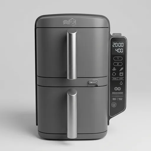 Ninja DoubleStack XL Smart Air Fryer, 2-Basket, 10 QT, 6-in-1, DoubleStack Technology Cooks 4 Foods at Once, Space Saving Design, Air Fry, Broil, Bake SL451