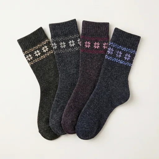 NinetoFiveLifeMerino Wool Socks For Women Warm Winter Thick Socks 4 Pairs
