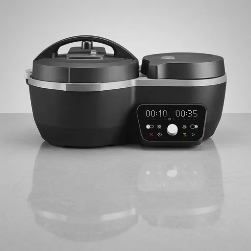 Instant Pot Dual Action 8‑in‑1 Multi-Cooker with Serve Together™ Smart Timing, 4Qt Pressure Cooker & 2Qt Rice Cooker, Cook Mains & Sides Together, Fast Cooking, PFAS-Free Pot*, Sauté, Slow Cook, Black