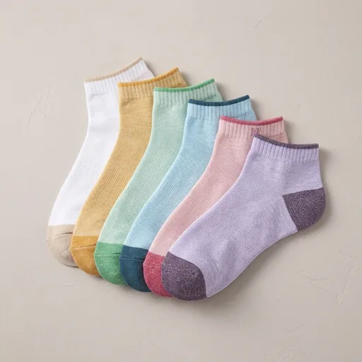 NinetoFiveLife Womens Summer Cotton Socks Ankle Socks 6-Pack | Sock for Women Soft Breathable Moisture Wicking Casual Athletic Socks for Daily Sports Running Walking Size 5-9