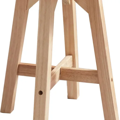 Lestar H18 Wooden Stool, Solid Wood, Round