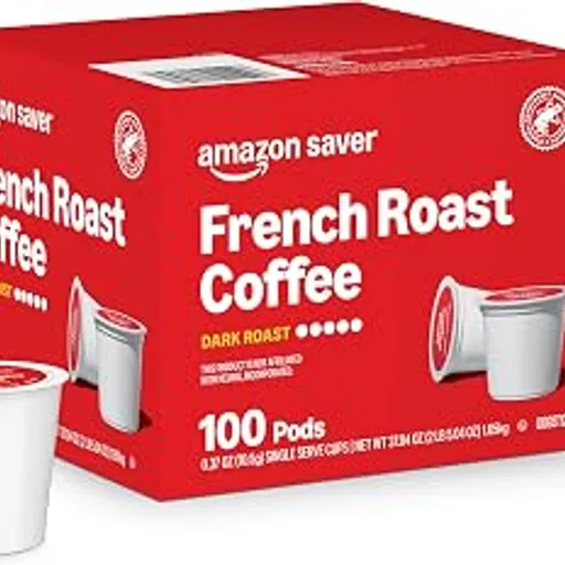 Happy Belly Dark Roast Coffee Pods, French Roast, Compatible with Keurig 2.0 K-Cup Brewers, 100 Count