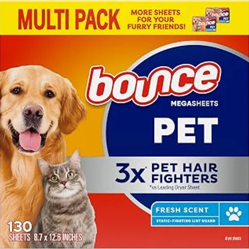 Bounce Pet Hair and Lint Guard Mega Dryer Sheets