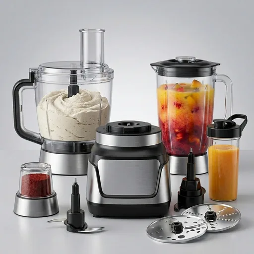 All-in-One Blender & Food Processor, 10-in-1 Professional Blender for Smoothies, Ice Crushing, Dough Making, Chopping, Grinding, Slicing & Shredding, Dishwasher Safe for Kitchen & Home Use