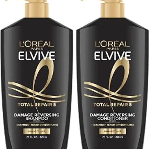 L'Oreal ParisElvive Total Repair Shampoo and Conditioner, 56 Fl Oz