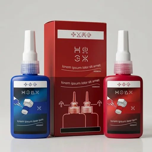 Blue and Red Thread Locker