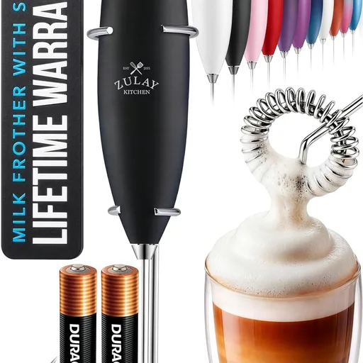 Zulay Kitchen Milk Frother Wand with Z1 Motor