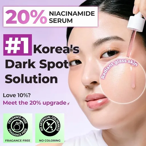 JUMISO 20% Niacinamide Dark Spot Correcting Serum for Face, 1.35 fl oz