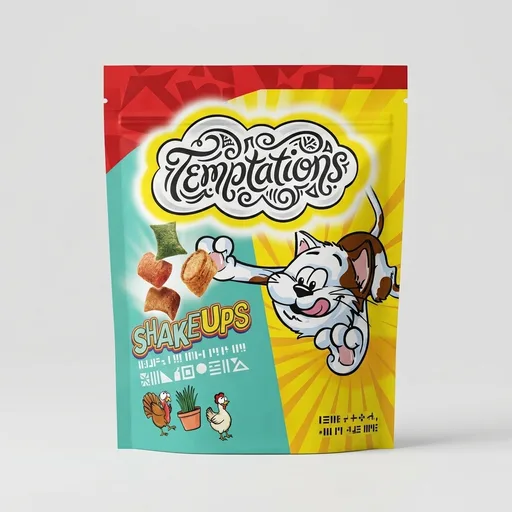 Temptations Cat Treat ShakeUps, Crunchy and Soft Cat Treats, Clucky Carnival, 5.29 oz. Pouch