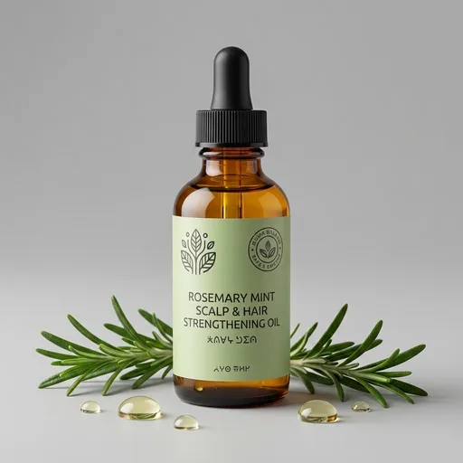 Mielle Organics Rosemary Mint Hair Oil with Biotin, 2 oz | Hair strengthening oil, with biotin & castor oil, dry scalp care, split end support, frizz smoothing