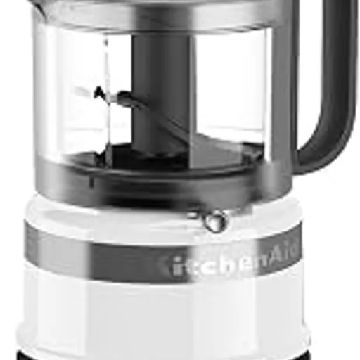 KitchenAid3.5 Cup Food Chopper, KFC3516WH, White | Dishwasher-safe Work Bowl, Stainless Steel Multi-Purpose Blade, 2 Speeds Plus Pulse, Easy Cord Wrap