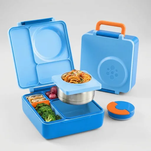 OmieBox Kids Insulated Leakproof Bento Lunch Box with Food Jar