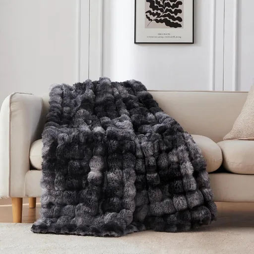 COOVA Faux Fur Throw Blanket