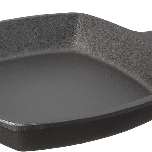 Jim Beam JB0217 10.5" Pre Seasoned Cast Iron Square Skillet for Grill, Gas, Oven, Electric, Induction and Glass", Black