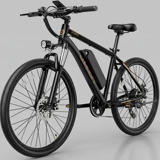 Jasion EB5 Electric Bike for Adults 26" tire with 1000W Peak Motor | Removable Battery Commuting Electric Mountain Bike,Up to 40Miles,7-Speed and Front Fork Sus