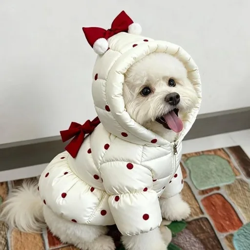1pcs Pet Clothes Pet Warm Coat, Cat Thick Cute Dress Dog Clothes(M)