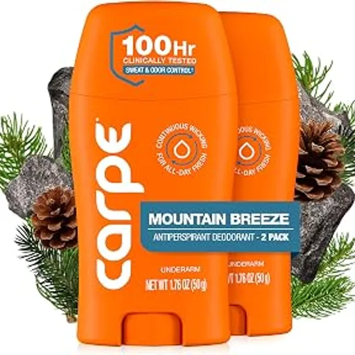 Carpe100-Hour Antiperspirant Deodorant, Mountain Breeze - 2 Pack