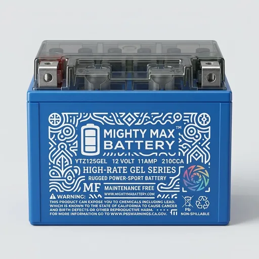 Mighty Max Battery 12V 11AH Gel Battery for Honda 750 VT750C,Shadow Spirit Aero 2007-2009