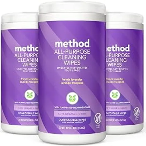 method All-Purpose Cleaning Wipes, French Lavender, 70 Count, 3 Pack