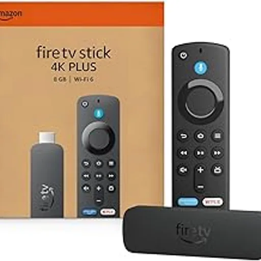 AmazonFire TV Stick 4K Plus (newest model) with AI-powered Fire TV Search, Wi-Fi 6, stream hundreds of thousands of movies and shows, free & live TV, find shows