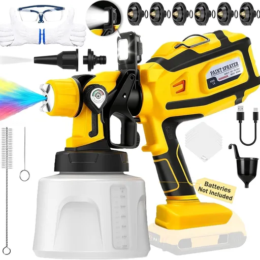 Cordless Paint Sprayer Compatible with DEWALT 20V MAX Battery (No Battery)
